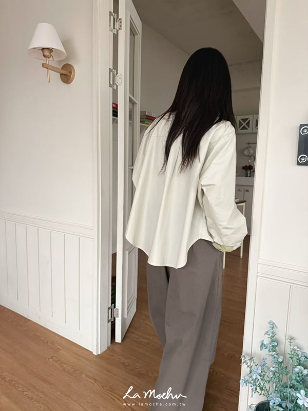 拼色袖單口袋襯衫(闆娘清單)